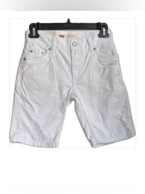 Levi's White  Denim Shorts kids  size 10 regular.